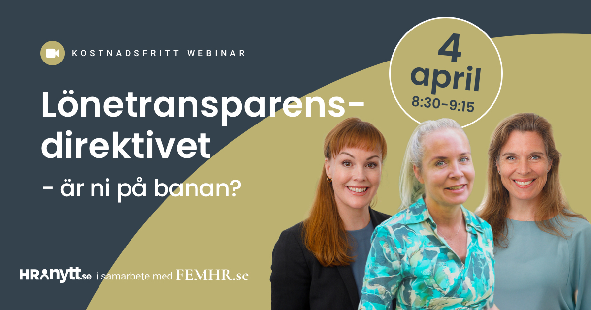 Lönetransparensdirektivet – är ni på banan?